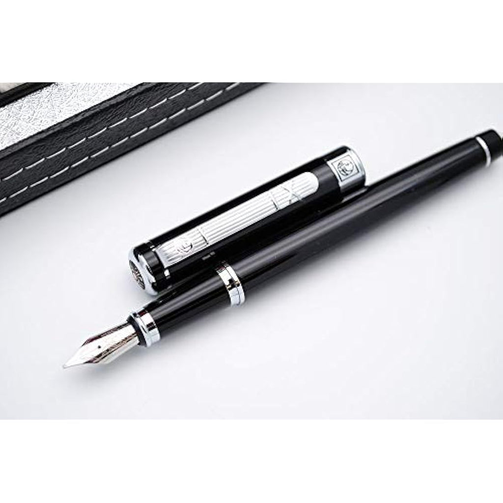 Picasso 902 Gentleman Fountain Pen - Platinum Clip with Gift Box