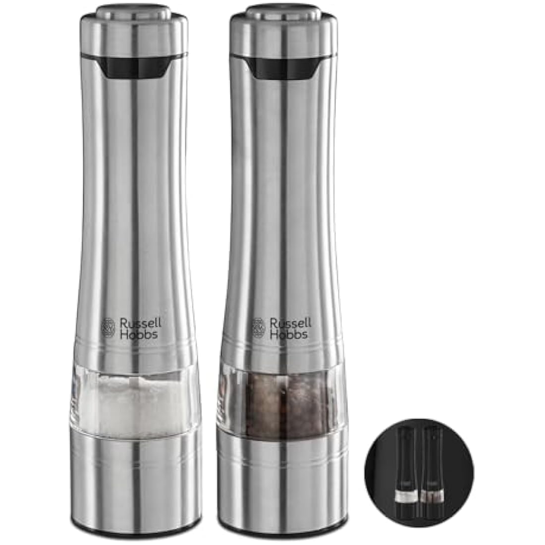 Russell Hobbs Electric Salt & Pepper Mill Set – Stainless Steel