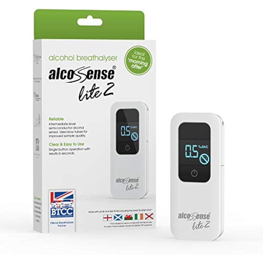 AlcoSense Lite 2 Breathalyser | Digital Alcohol Tester for UK & Ireland