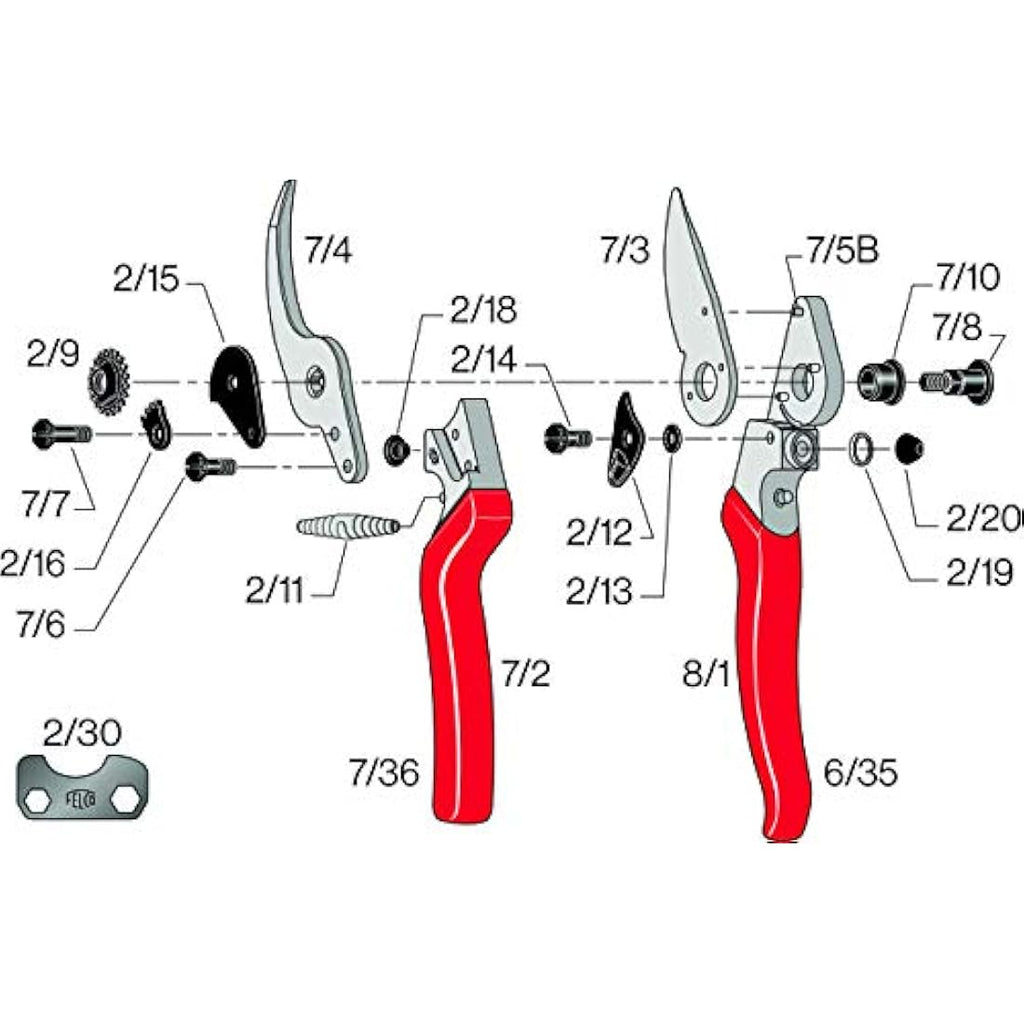 Felco Model 8 Classic Secateurs – Ergonomic Hardened Steel Pruning Shears
