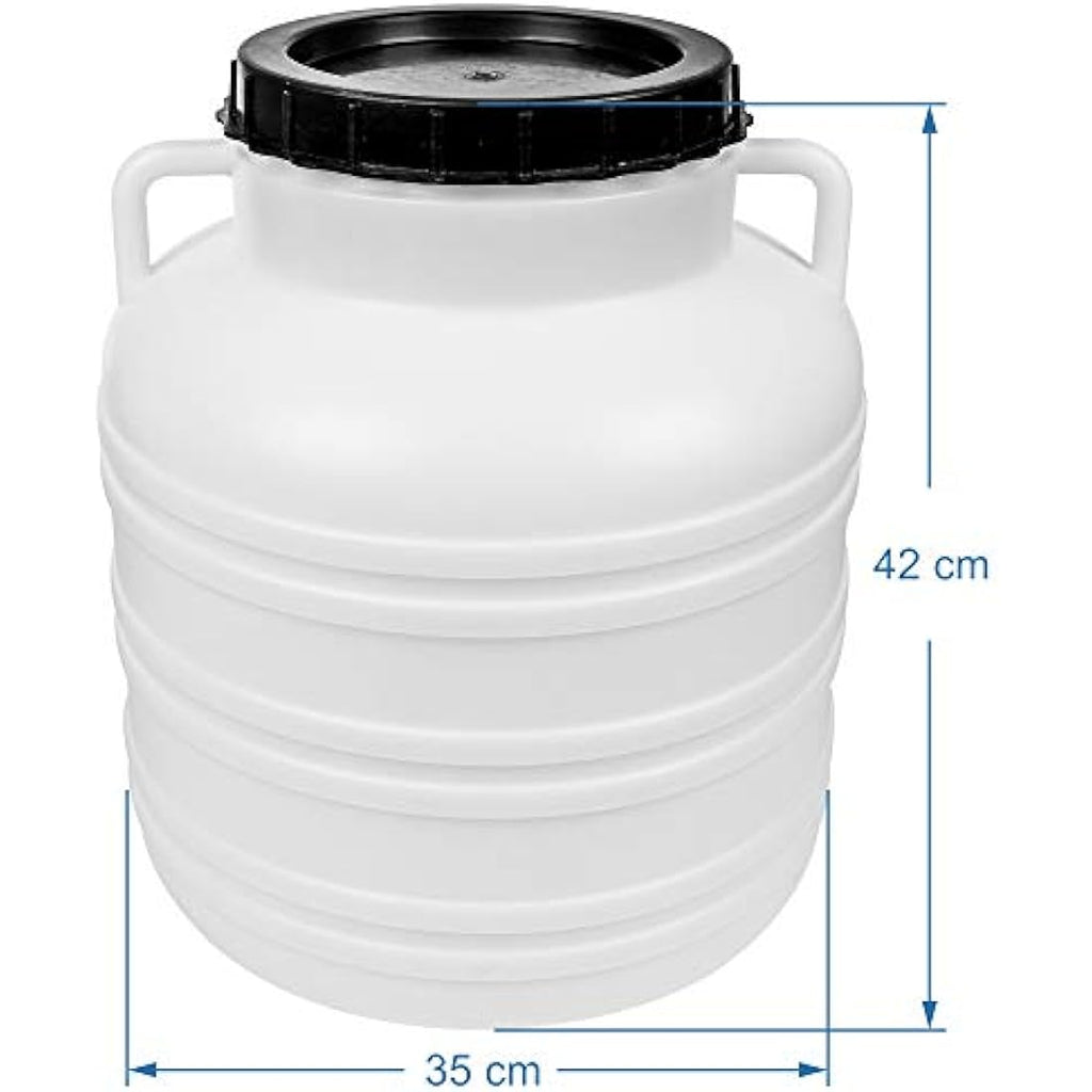 Browin 30L Wide-Neck Fermentation Barrel – White Food Grade Bucket