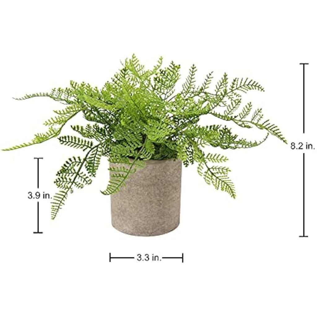 Artificial Rabbit's Foot Fern - Faux Potted Plant for Home Decor