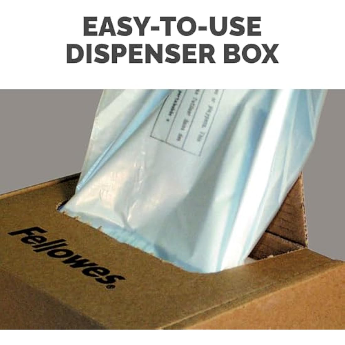 Fellowes Shredder Waste Bags | 148 Litre Capacity | Pack of 50