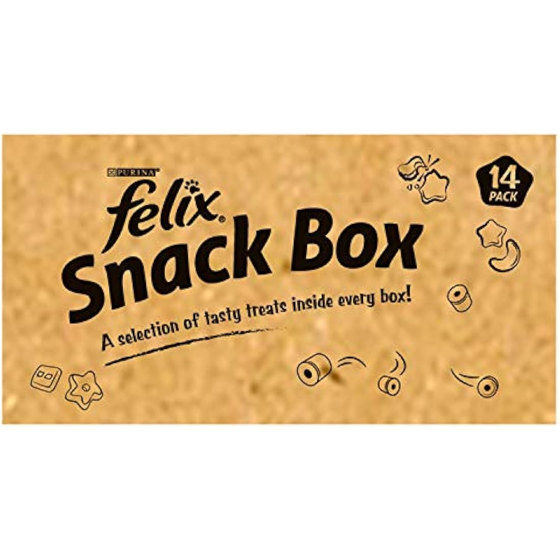 Felix Cat Treat Snack Box - Mixed Flavours & Textures (14 x 765g Packs)