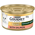 GOURMET Gold Salmon Wet Cat Food - Succulent Delights 12 x 85g