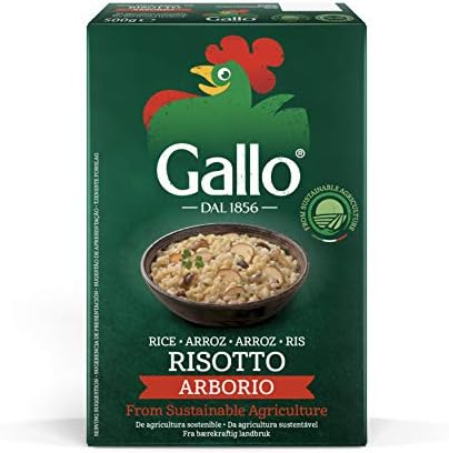 Riso Gallo Arborio Rice – Vegan Creamy Risotto Grains, 500g (12 Pack)