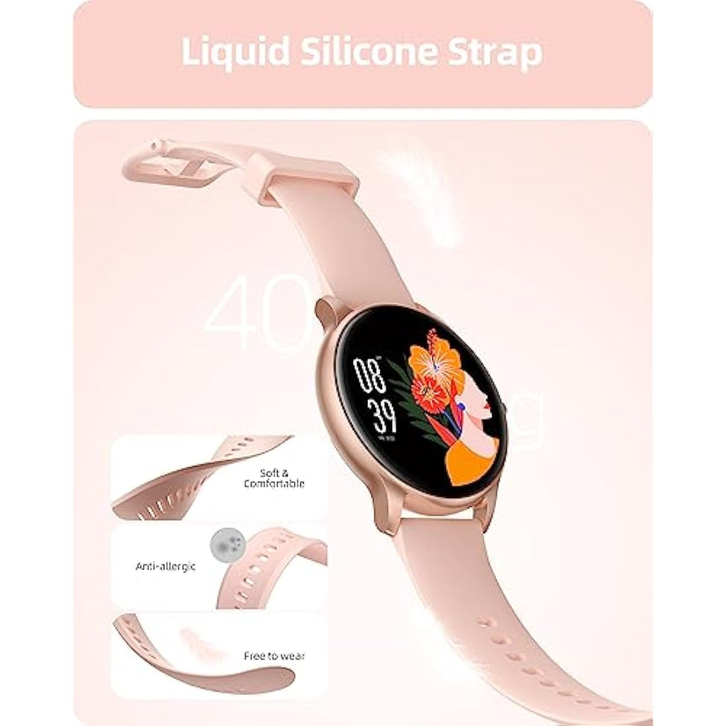Parsonver Smart Watch for Women | Bluetooth Call & Fitness Tracker, Rose Gold