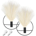 Pretty Jolly Metal Ring Wall Vase with Artificial Pampas Grass - 2 Pack