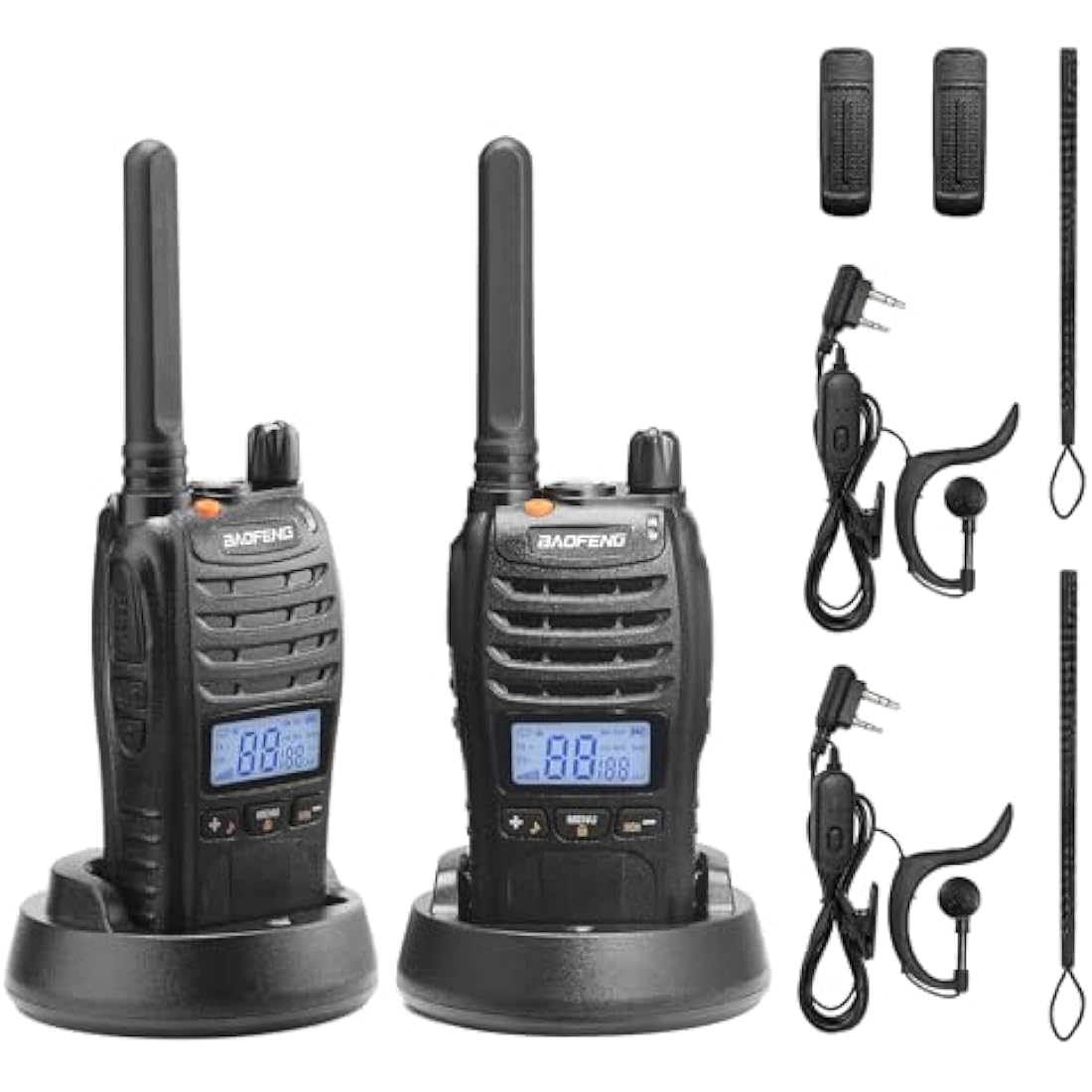 Baofeng BF-88ST Pro PMR446 Walkie Talkie – Long Range 2-Way Radio (2 Pack)