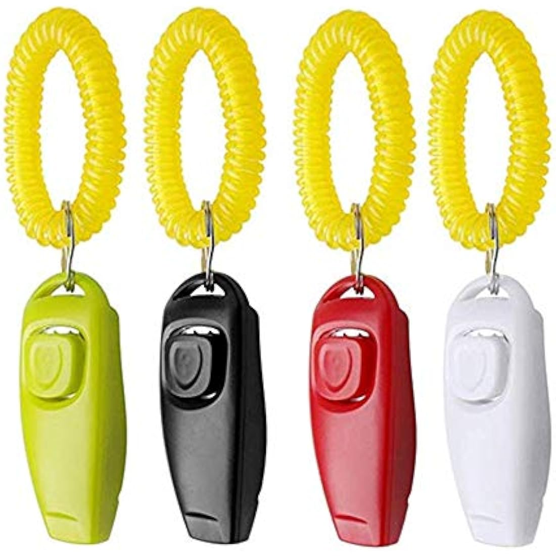 Symphonyw 2-in-1 Dog Training Clicker and Whistle with Wrist Strap, 4PCS