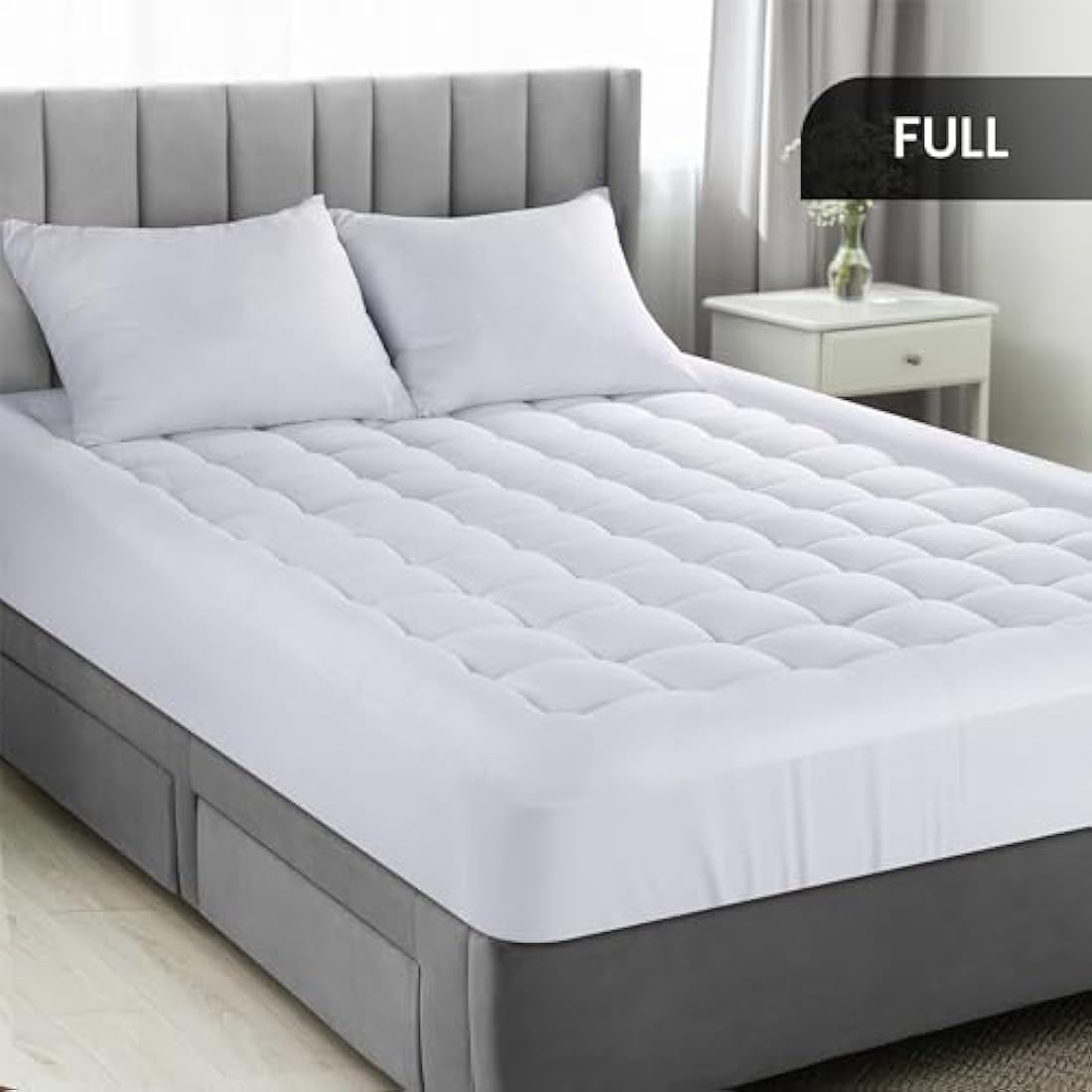 Jolof Store Full Mattress Pad – Quilted Deep Pocket Mattress Protector