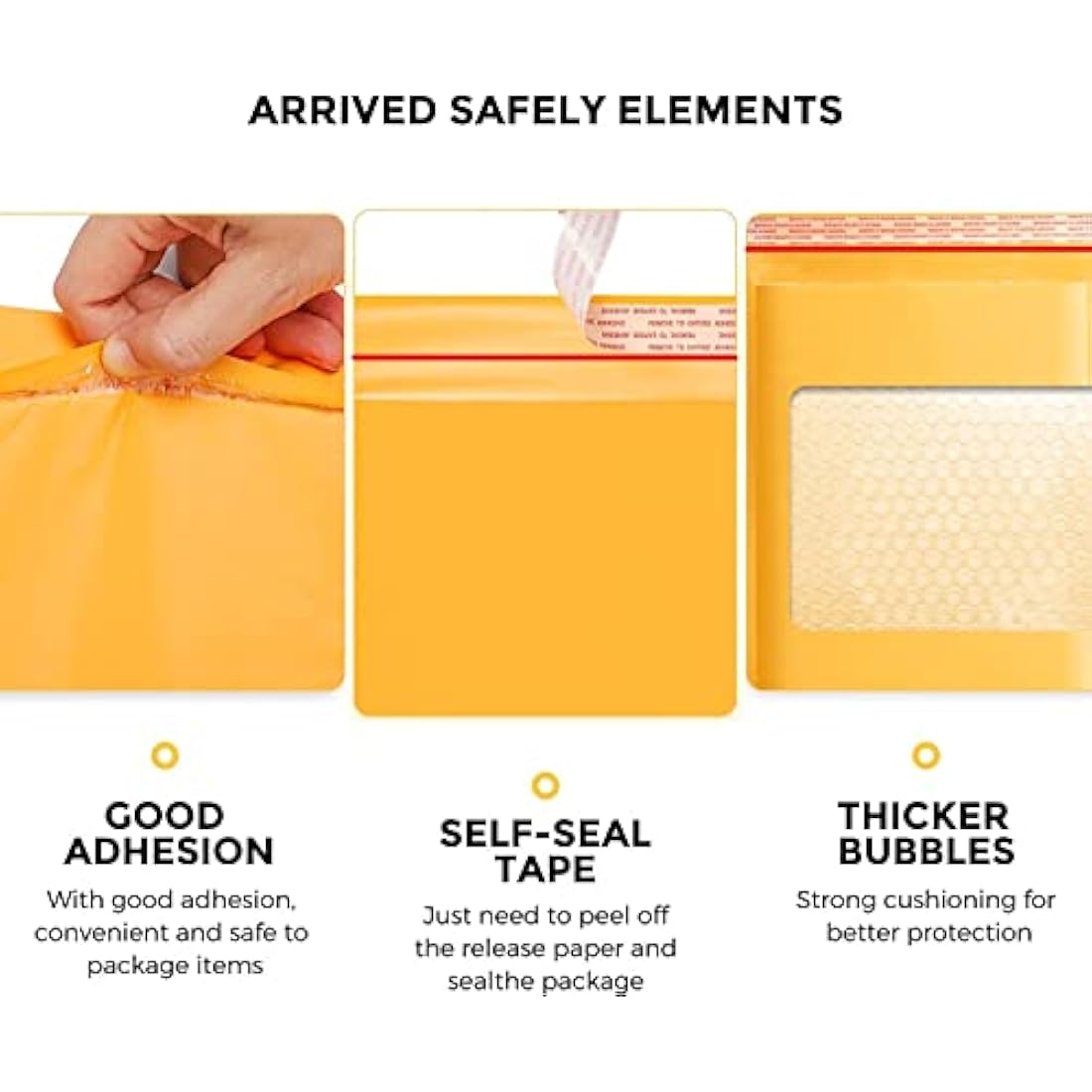 NaXew A3 Padded Envelopes | Yellow Bubble Mailer Bags - 10 Pack