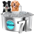 GROOKPET 7L Stainless Steel Dog Water Fountain – Quiet Pet Water Dispenser