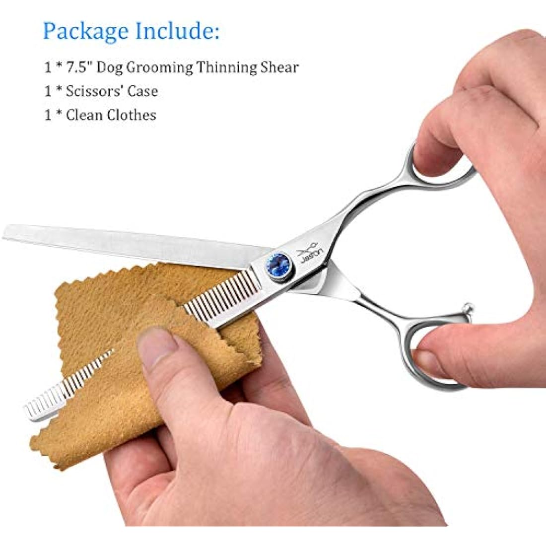 JASON 7.5" Dog Grooming Blending Scissors | 56 Teeth Thinning Shears