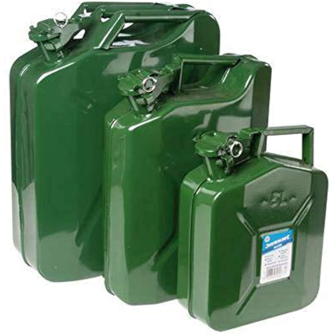 Silverline 10L Steel Jerry Can | Leak-Proof Fuel Storage Canister