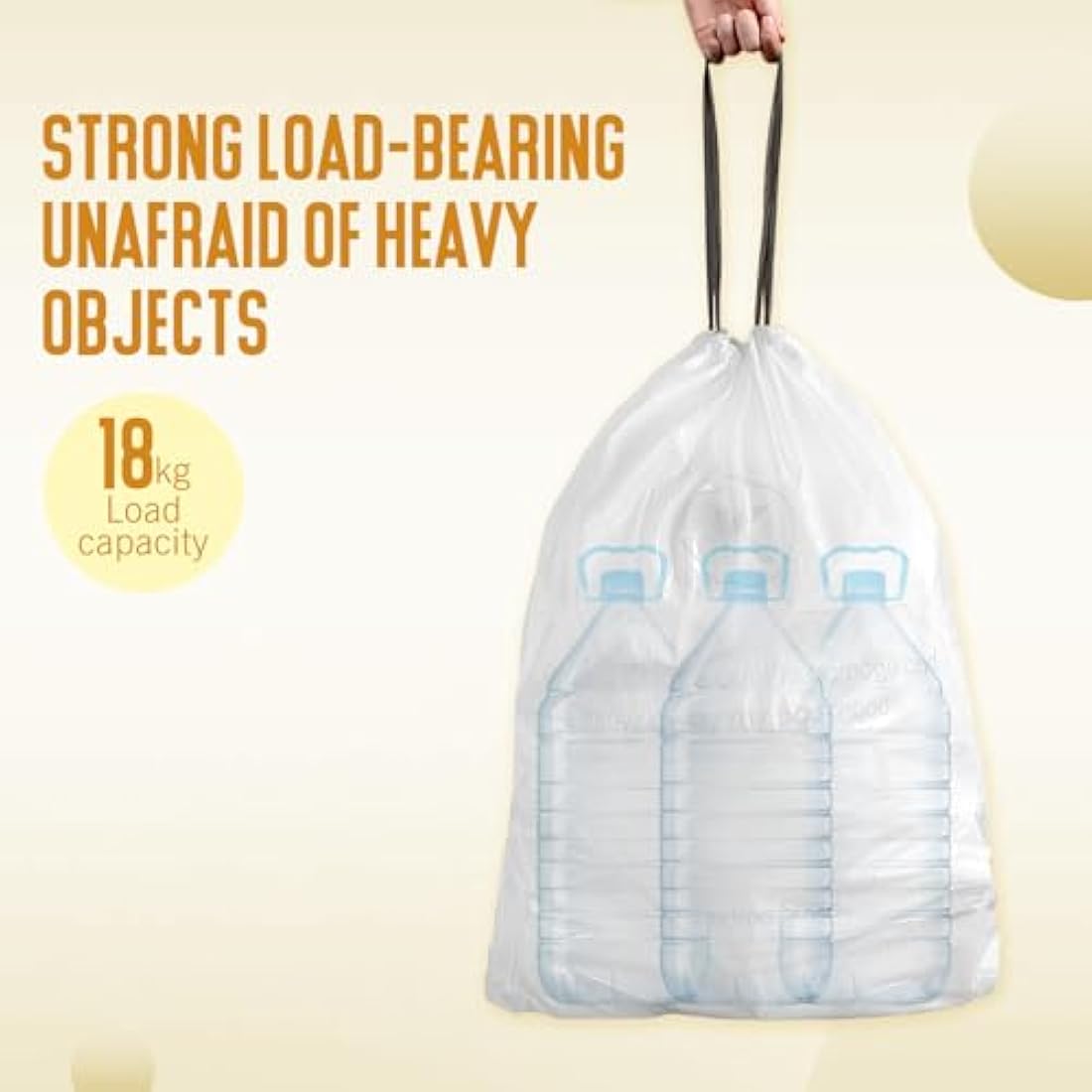 Grandma Shark 38-50L Drawstring Bin Bags – 90 Heavy Duty Trash Liners