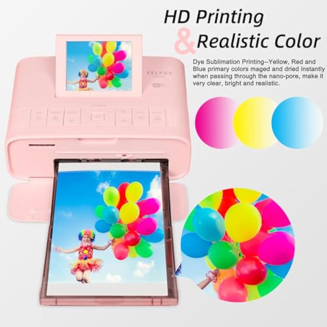 KP-108IN Photo Paper & Ink for Canon Selphy CP1500 CP1300 - 216 Sheets