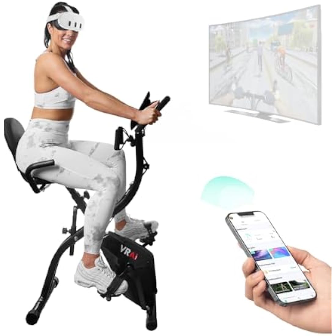 SmartXBike Pro Folding Exercise Bike | 4-in-1 Magnetic Resistance