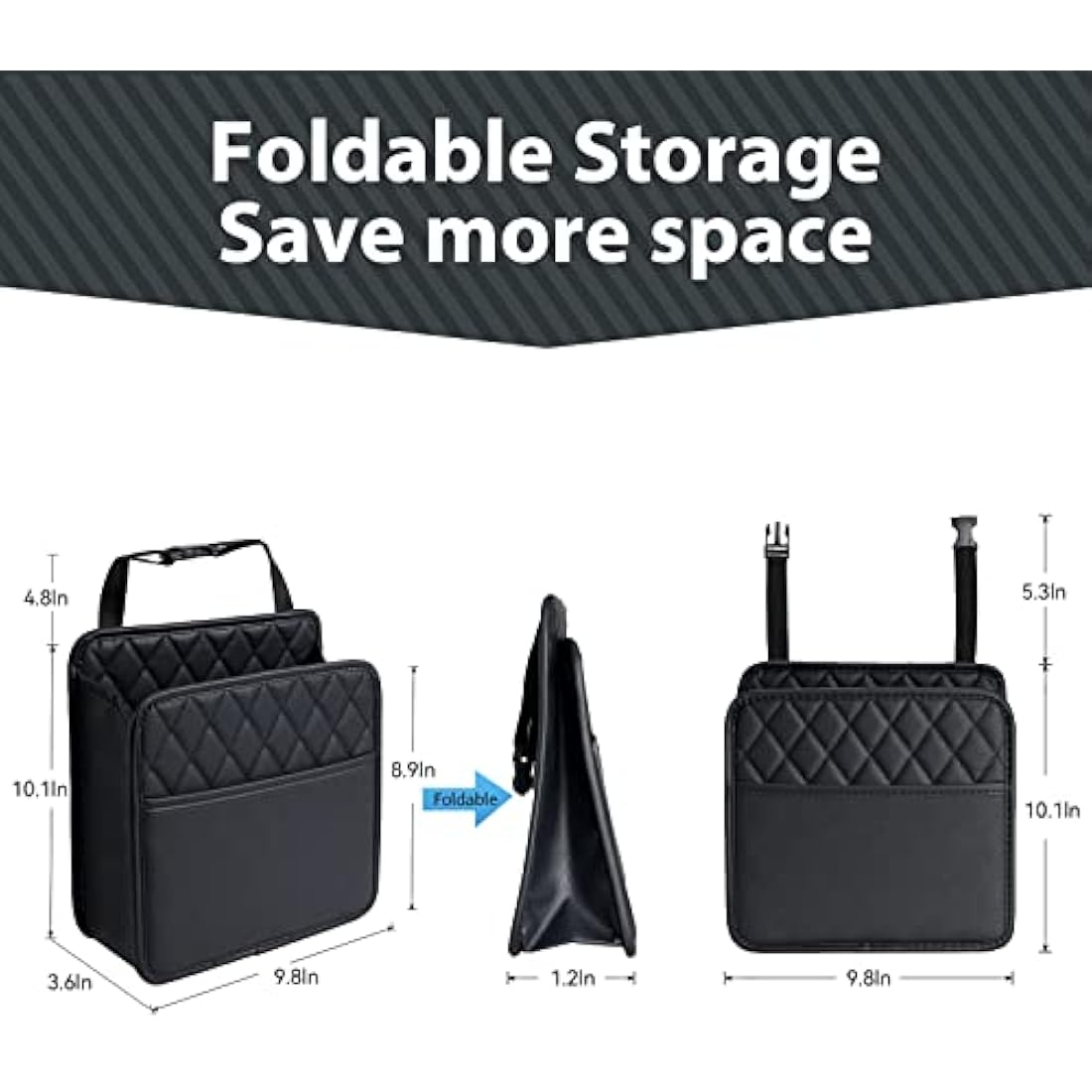 Car Seat Back Organizer – Premium PU Leather Storage Bag
