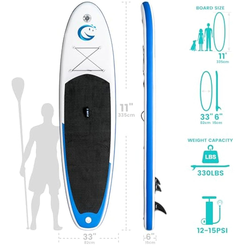 FunWater Inflatable Stand Up Paddle Board – Ultra-Light 11' ISUP Kit