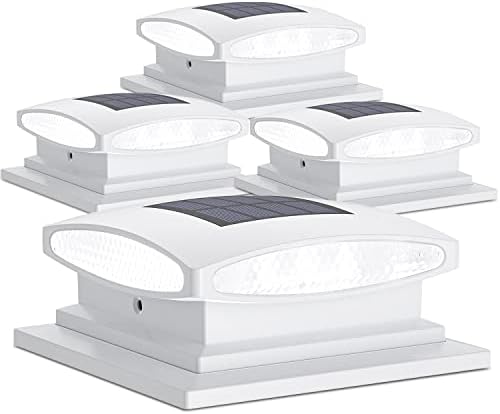 Siedinlar Solar Post Cap Lights | 2-Mode LED Outdoor Fence Decor | 4 Pack