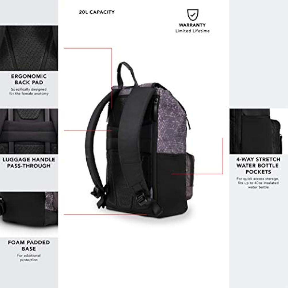 OGIO Women's XIX Backpack | 15" Laptop Bag for Gym, Work & Travel