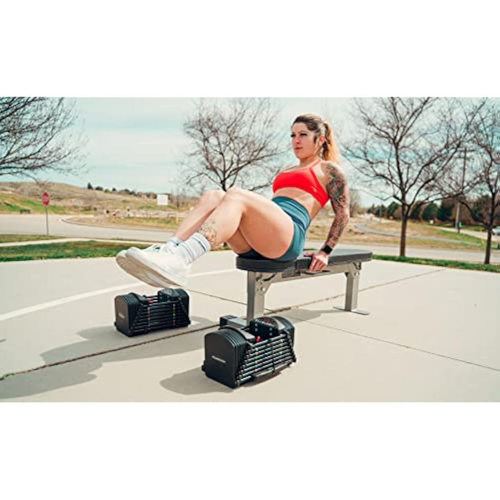 PowerBlock Travel Bench – Foldable Adjustable Incline Decline Weight Bench
