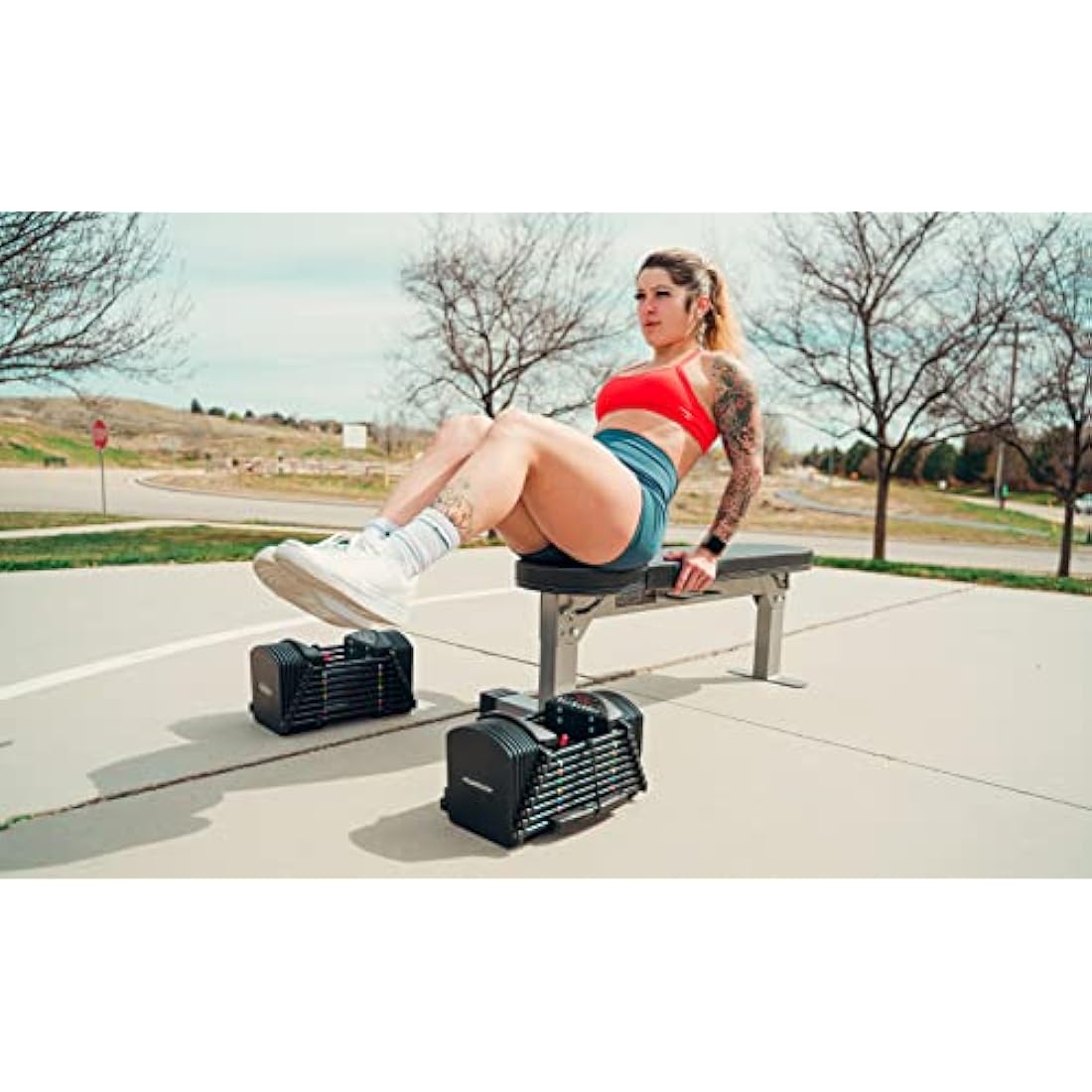 PowerBlock Travel Bench – Foldable Adjustable Incline Decline Weight Bench
