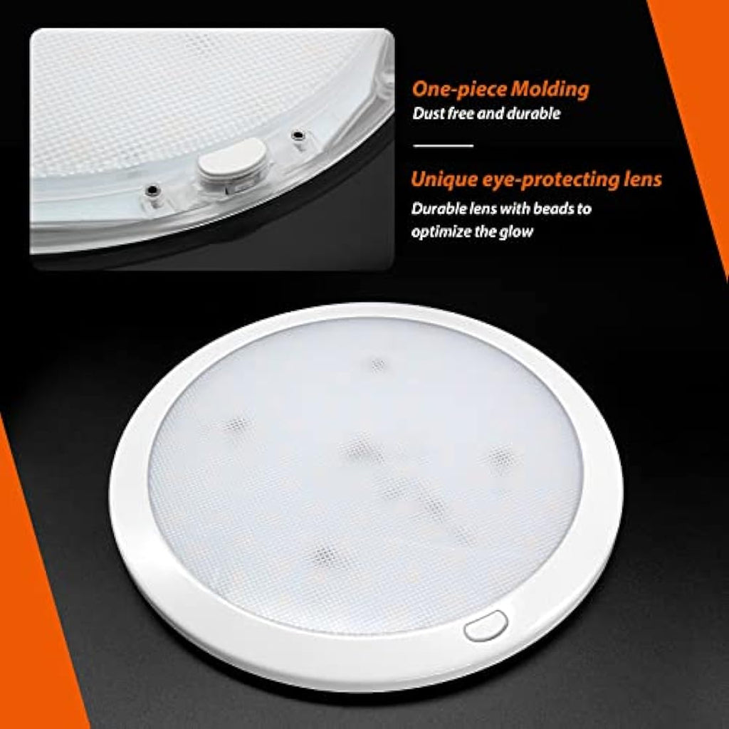 Dream Lighting 12V LED Caravan Ceiling Light | Dimmable Dual Color 8.5"