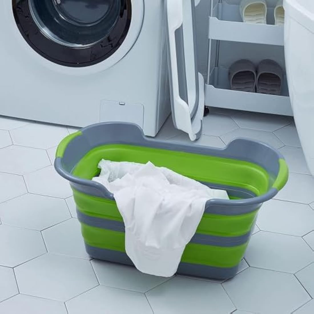 ddLUCK Collapsible Pet Bathtub – Portable Foldable Dog Wash Tub (Green)