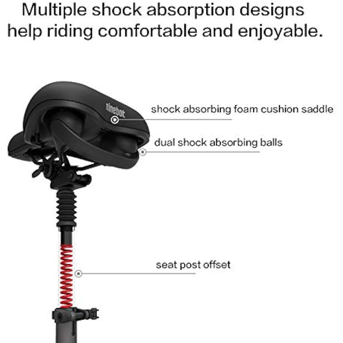 Segway-Ninebot MAX G30P/G30LP Electric Scooter Seat - Shock Absorbing