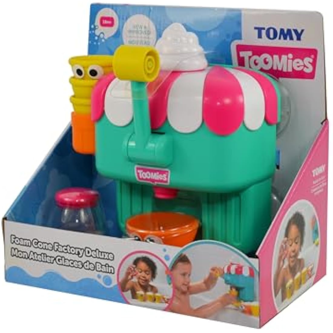 Toomies Foam Cone Factory Deluxe – Ice Cream Maker Bath Toy for Toddlers