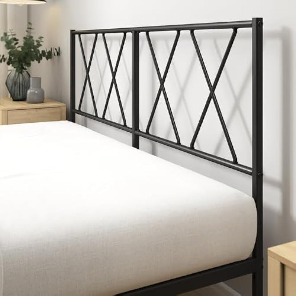 ZINUS Elias Single Bed Frame – 90x190cm Metal Platform Bed – Black