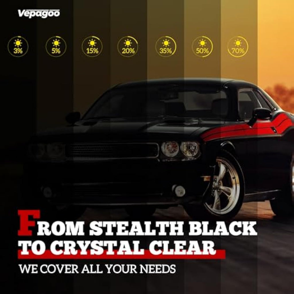 Vepagoo Ceramic Car Window Tint Film | 35% VLT Heat & UV Rejection