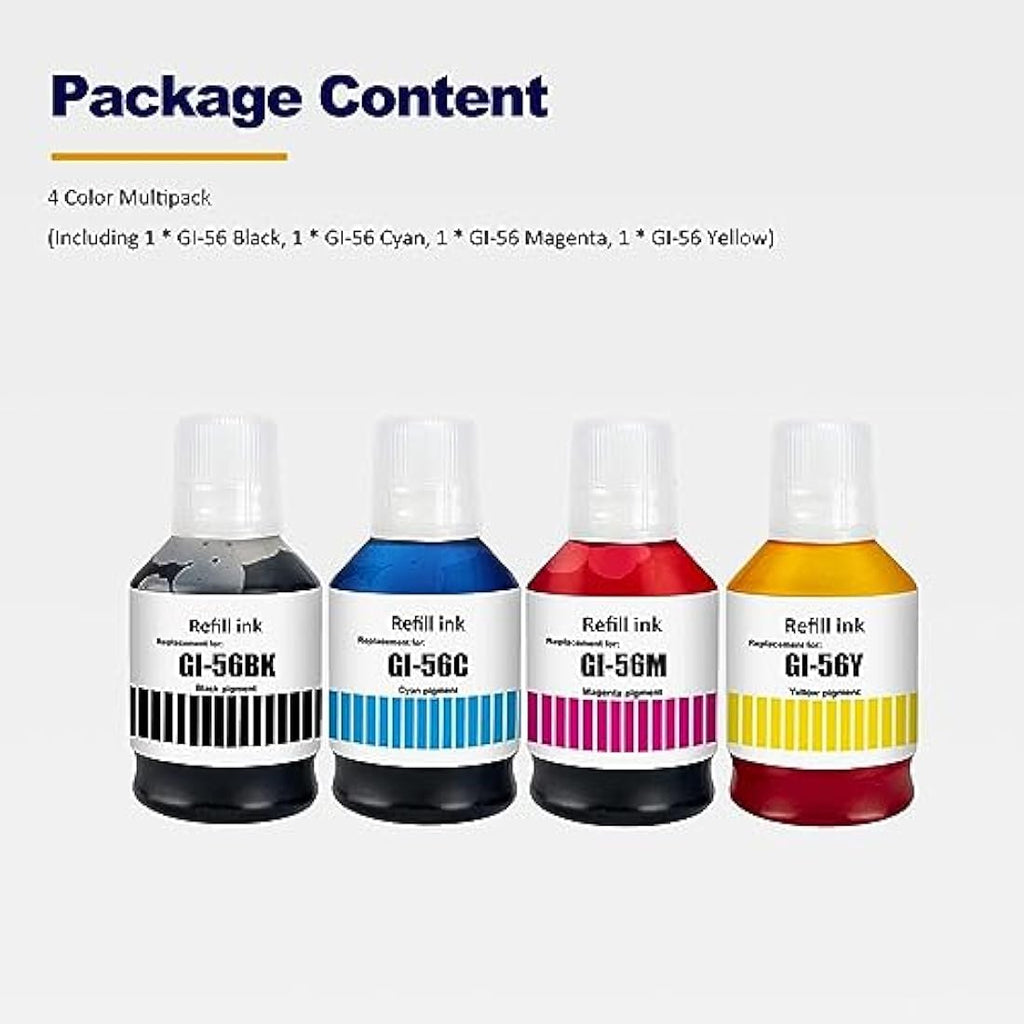 LAIPENG GI-56 Ink Refill Multipack for MAXIFY GX7050 GX6050 GX5050