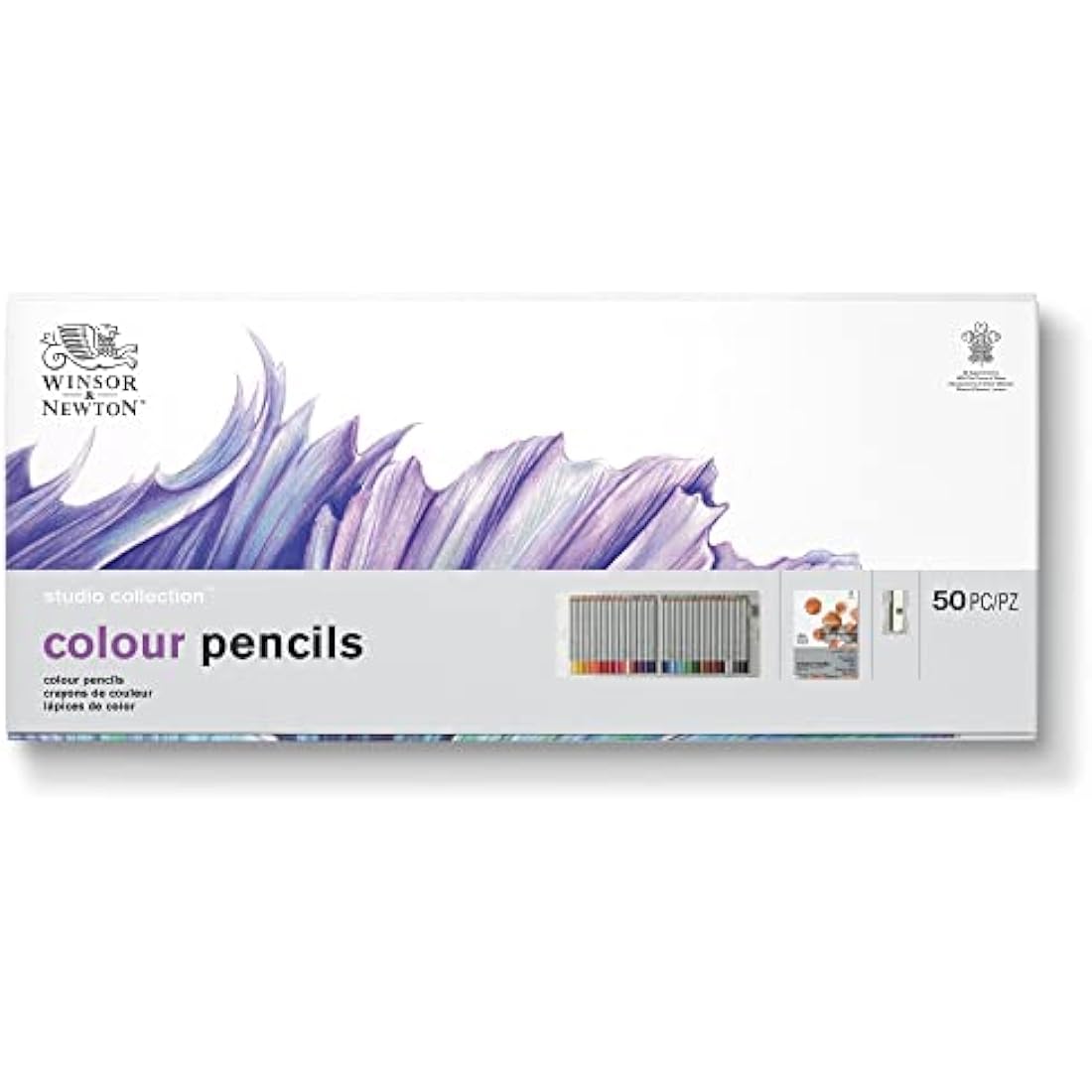 Winsor & Newton Artist Colouring Pencils - 50 Piece Wood Drawing Set