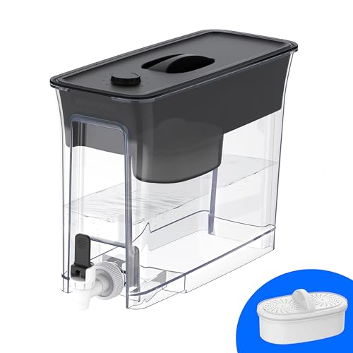 Waterdrop 8.2L Water Filter Dispenser | 200-Gallon Slim Tank - Black