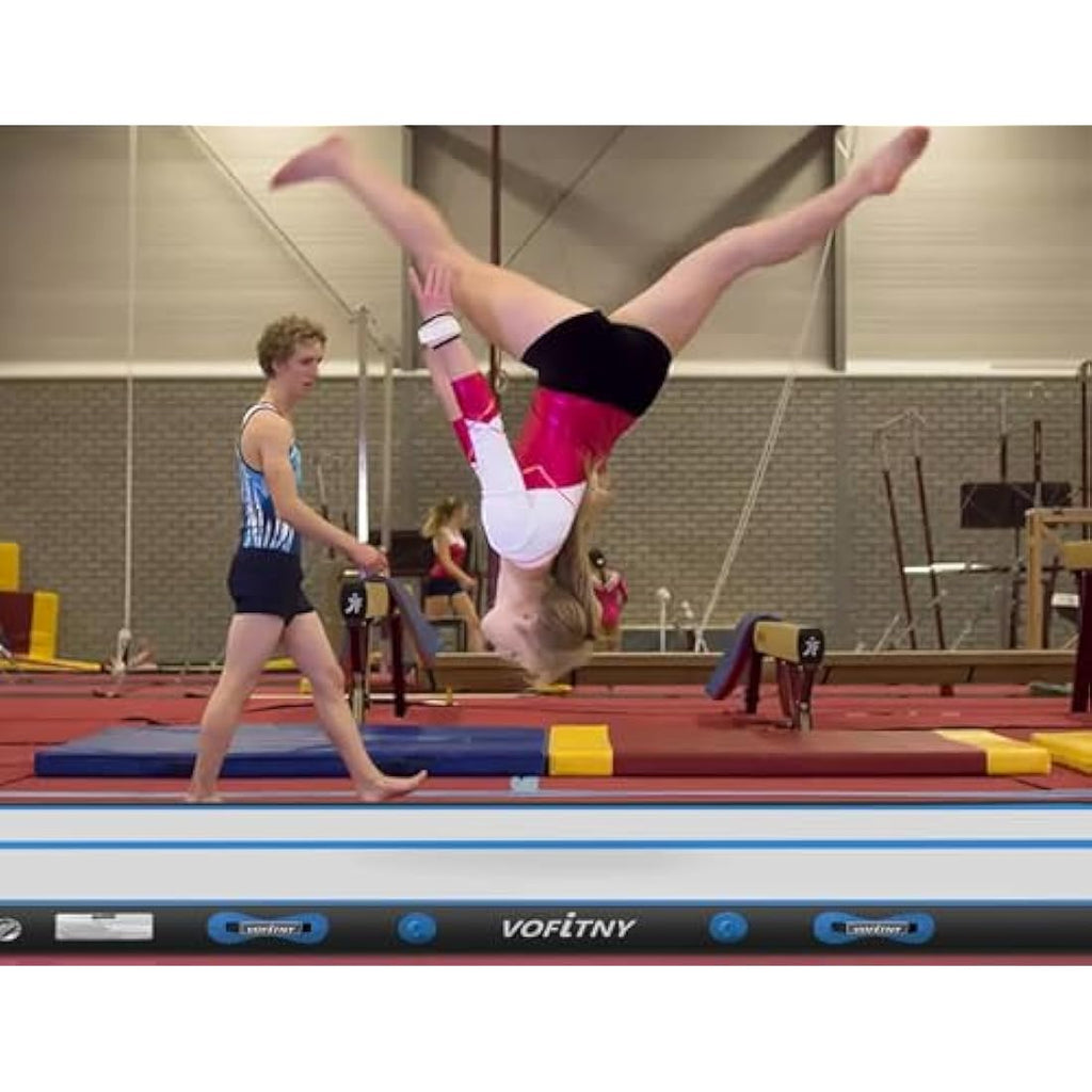 VOFiTNY Inflatable Gymnastics Air Tumble Track Mat with Electric Pump