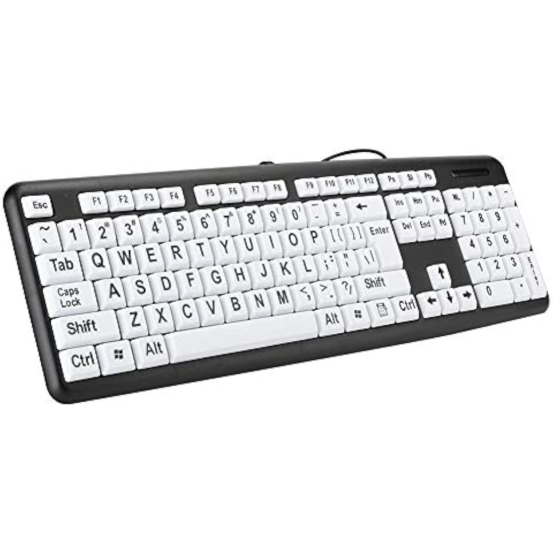 Jolof Store Large Print Wired Keyboard – High Contrast for Seniors