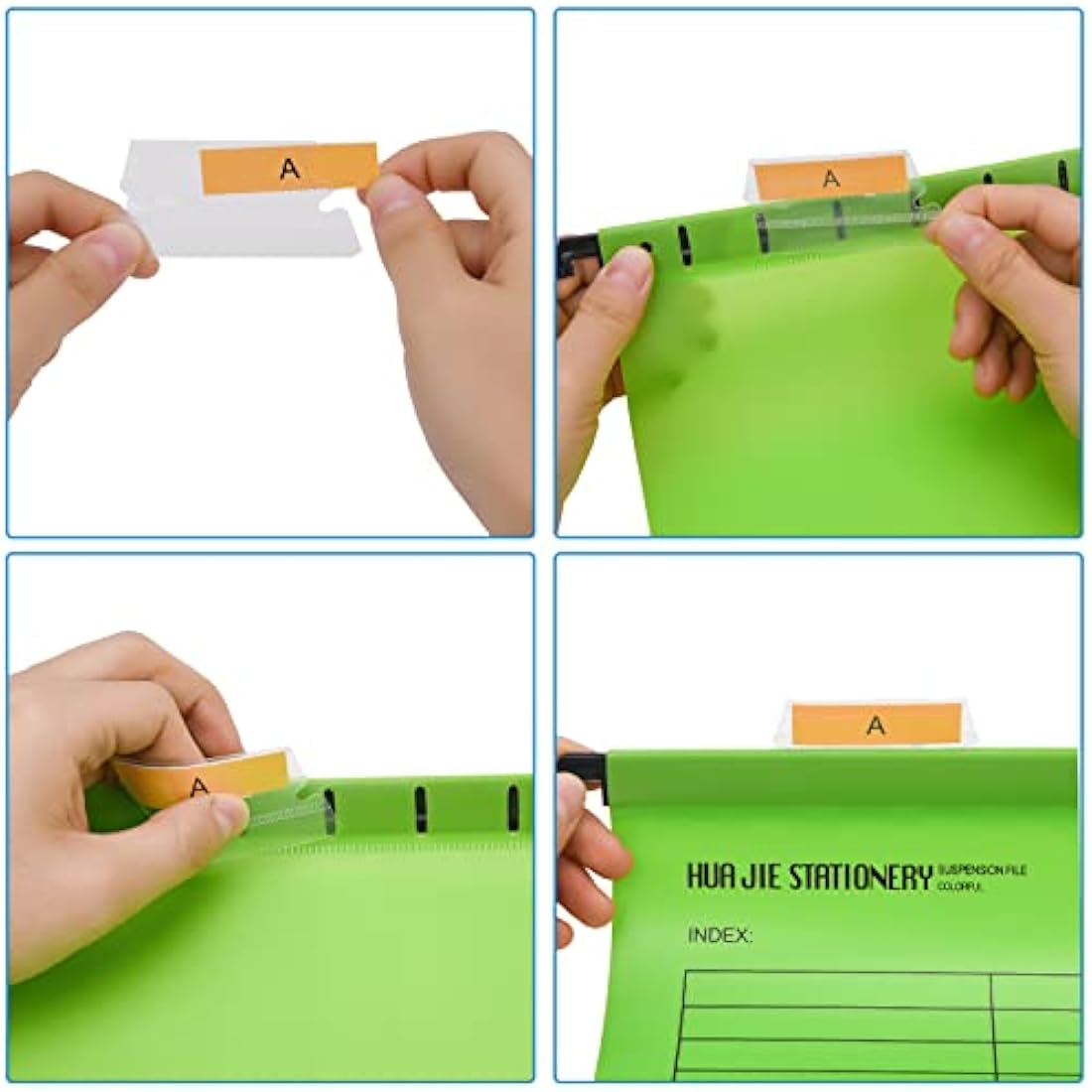 A4 Suspension Files - 15 Pack Green Polypropylene Hanging Folders