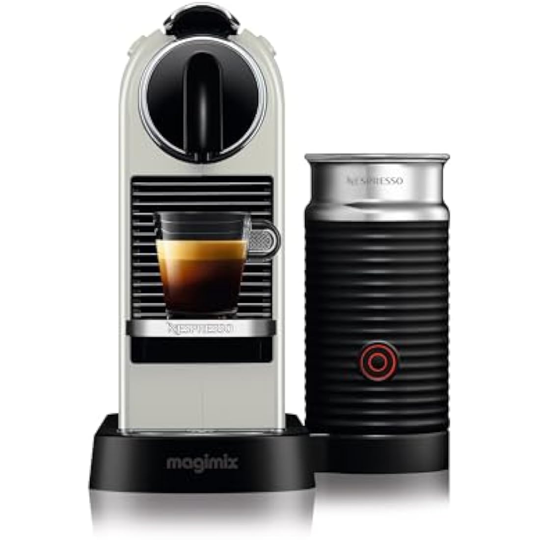 Nespresso Citiz Espresso Machine with Aeroccino Milk Frother - White