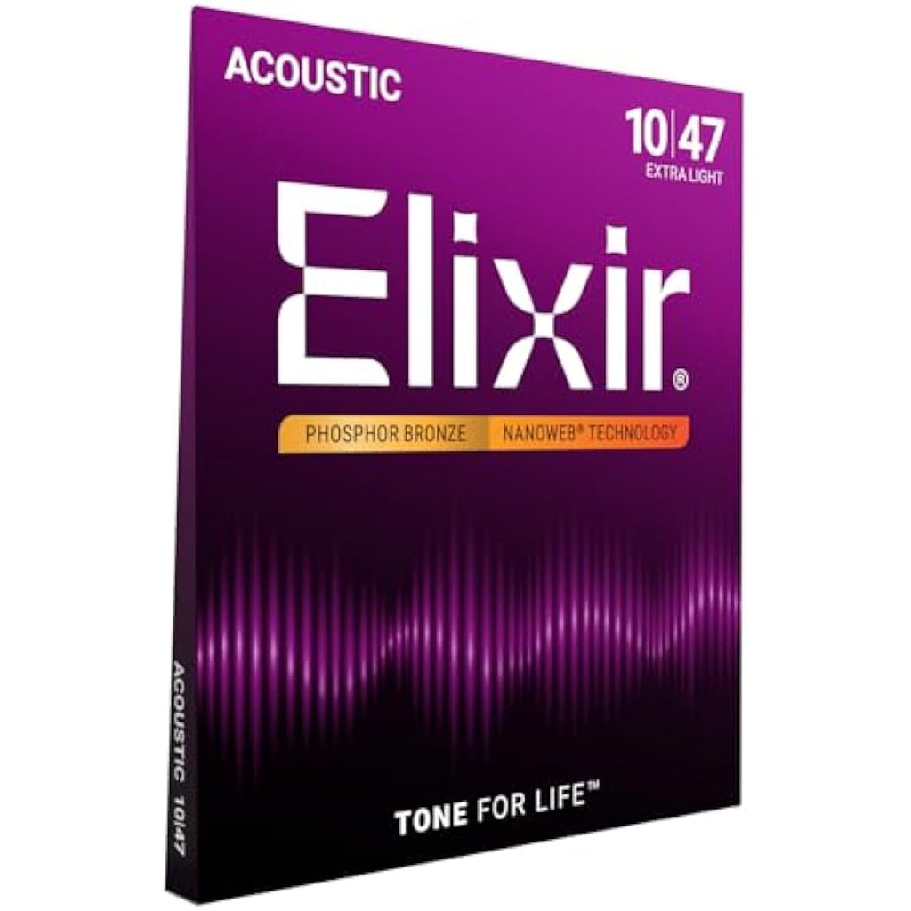 Elixir Phosphor Bronze Acoustic Guitar Strings | Nanoweb Extra Light
