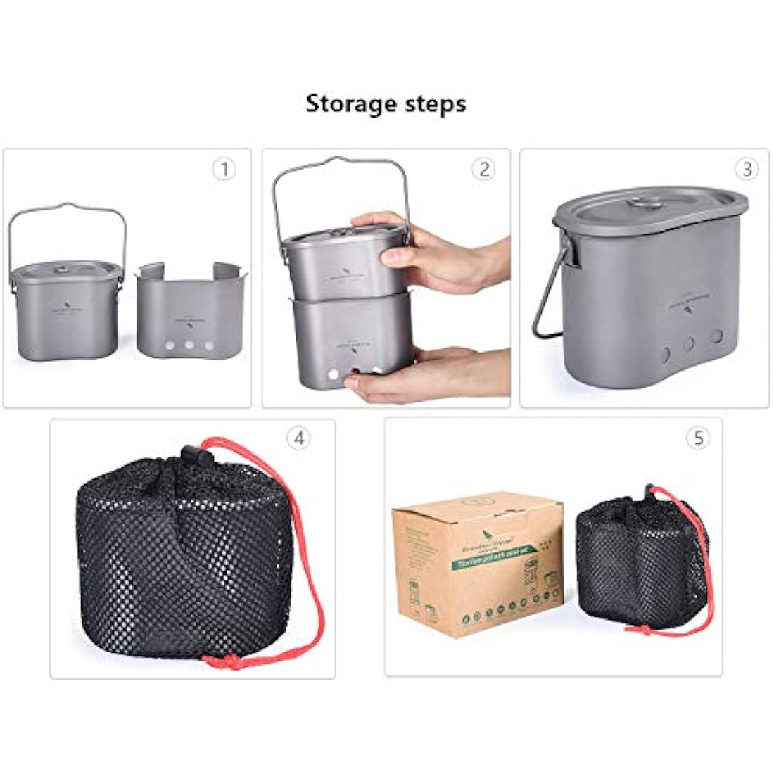 Boundless Voyage Titanium Wood Burning Stove | Ultralight 2-in-1 Camping Pot