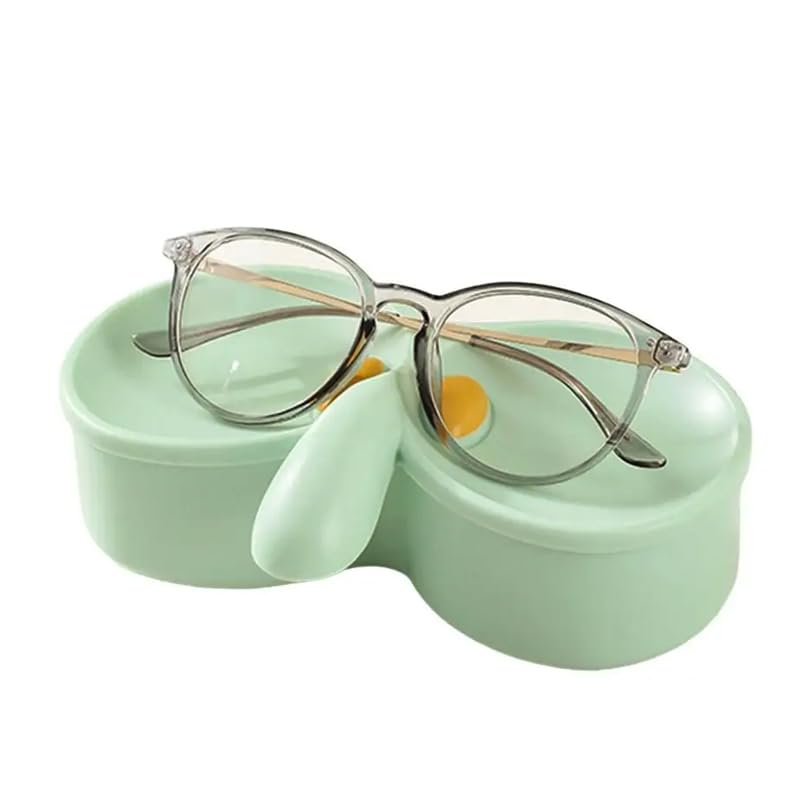 ARFUKA Glasses Holder Stand with Double-Layer Tray Fun Decor Organizer for Eyeglasses, Sunglasses & Jewelry - Nightstand/Desktop Storage Green - image 3