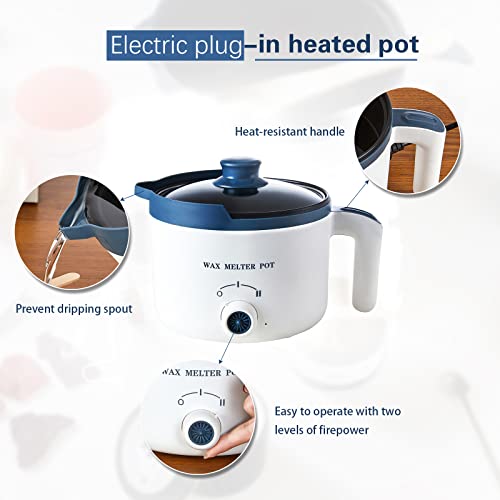 Ksedcon Electric Wax Melter | 1.5L Non-Stick Candle Making Pot with Lid