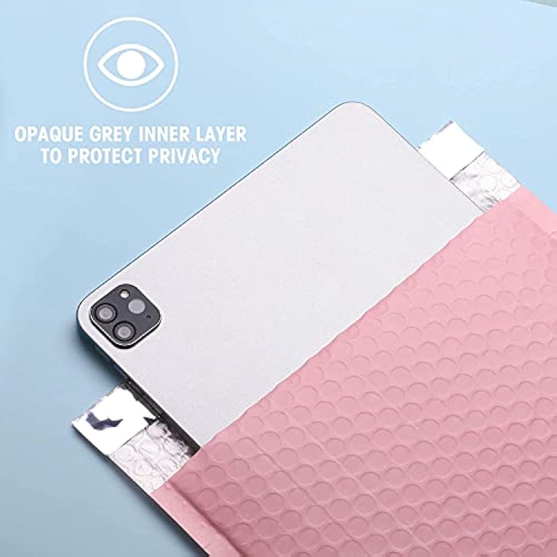 Switory Poly Bubble Mailers – 25 Pack Padded Envelopes, Pale Pink, 26.7x38cm