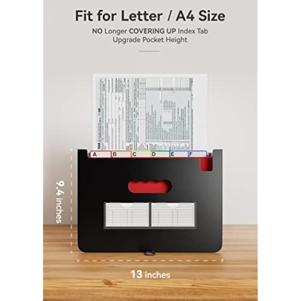ABC life Expanding File Folder | A4 Rainbow Accordion Document Organiser