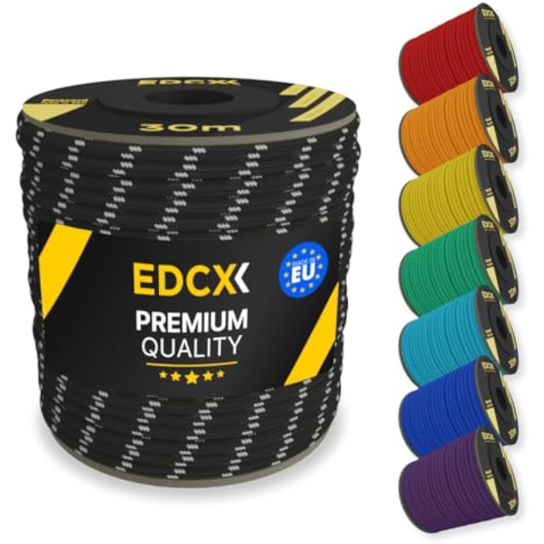 EDCX 550 Paracord – 4mm 7-Strand Nylon Rope for Camping and DIY