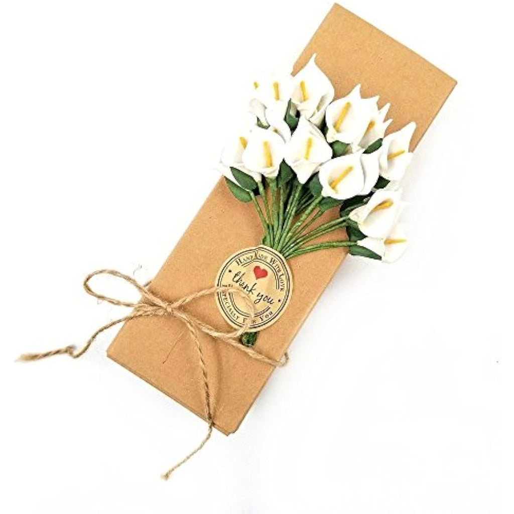 Jolof Store 144pcs White Foam Calla Lily Artificial Flowers for Crafts