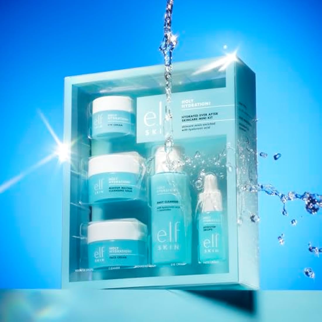 e.l.f. SKIN Hydrated Ever After Skincare Mini Kit | 4-Piece Travel Set